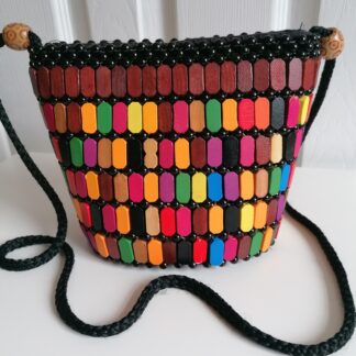 multicoloured african bead bag with ip